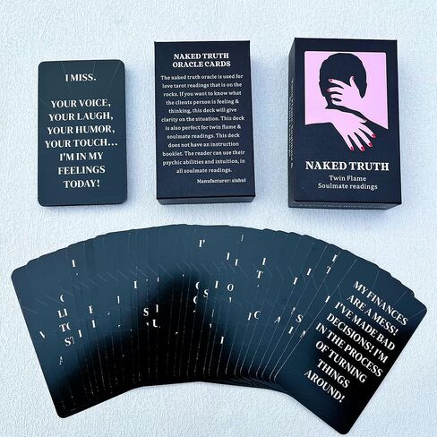 Love Oracle Cards,Naked Truth Oracle Deck,Soulmate Oracle Cards for Beginners, Perfect for Twin Flame and Soulmate Readings in Kuwait