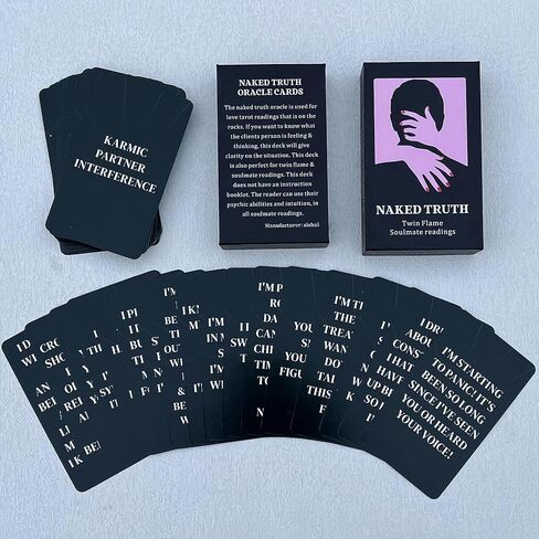 Love Oracle Cards,Naked Truth Oracle Deck,Soulmate Oracle Cards for Beginners, Perfect for Twin Flame and Soulmate Readings in Kuwait