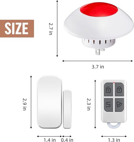 KERUI Home Security System 110dB Wireless Burglar Alarm System with Siren, Remote Control, and Door Alarm Sensor. Perfect for House Alarm Systems, and Door Alarms for Home (Door Magnetic Alarm 1pack) in Saudi Arabia
