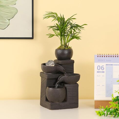 Tabletop Fountain Water Feature Indoor Home Home Office Kitchen Decoration Gift in Saudi Arabia