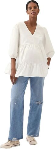 GAP Women's Maternity Poplin Tier Top in Saudi Arabia