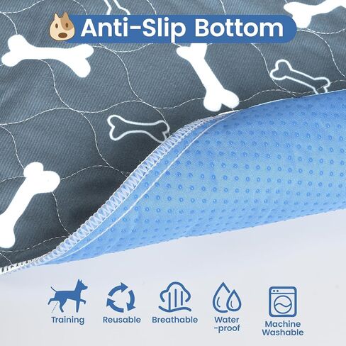 Washable Large Dog Pee Pads with Puppy Grooming Gloves，Reusable Waterproof Dog Pee Pads Non-Slip Whelping Pads Leakproof Urine Pet Training Pads for Potty Wshable Puppy Pads. in Saudi Arabia