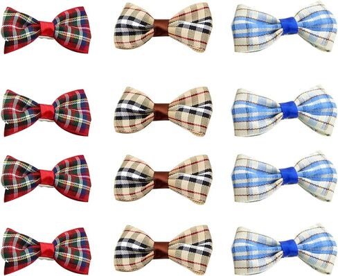 مشبك شعر للكلاب بنمط منقوش كلاسيكي من KADBLE، فيونكات شعر للقطط مع مشابك، 12 قطعة/6 أزواج in Kuwait