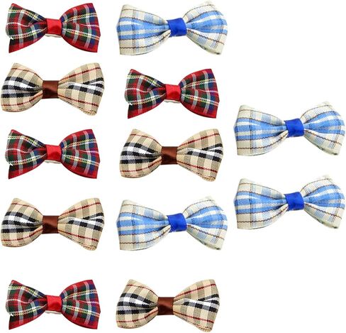 مشبك شعر للكلاب بنمط منقوش كلاسيكي من KADBLE، فيونكات شعر للقطط مع مشابك، 12 قطعة/6 أزواج in Kuwait