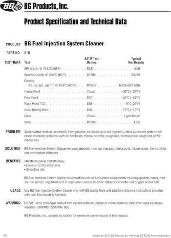 Smilyeez BG Fuel Injection System Cleaner PN 210 With Pocket Screwdriver (2) in Saudi Arabia
