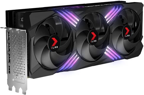 PNY GeForce RTX™ 4090 24GB XLR8 Gaming VERTO™ EPIC-X RGB™ Triple Fan Graphics Card DLSS 3 (ARGB, 384-bit PCIe 4.0, GDDR6X, Supports 4k, Anti-Sag bracket, HDMI/DisplayPort) in Saudi Arabia