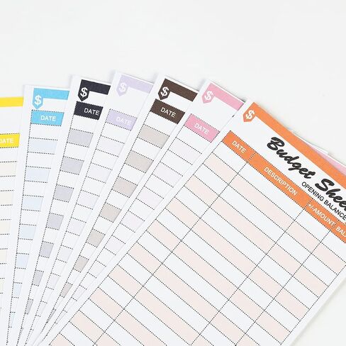 Homtable 120 Pieces Expense Tracker Budget Sheets Money Trackers for Cash Budget Binder Envelopes Inserts and Budget Planner(6.42 x 3.15 inches) (Multicolored) in Saudi Arabia