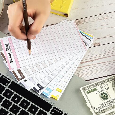 Homtable 120 Pieces Expense Tracker Budget Sheets Money Trackers for Cash Budget Binder Envelopes Inserts and Budget Planner(6.42 x 3.15 inches) (Multicolored) in Saudi Arabia