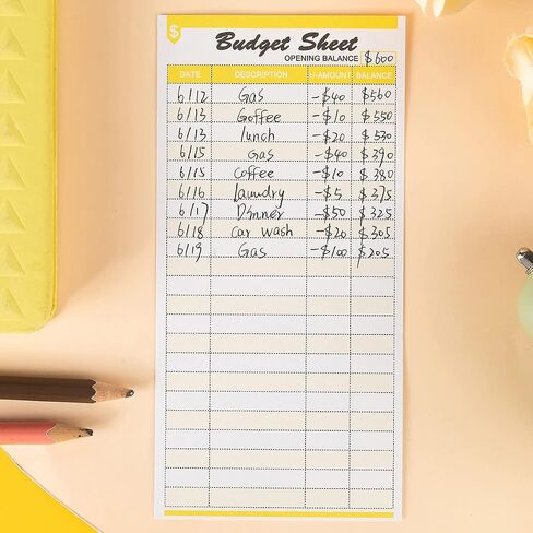 Homtable 120 Pieces Expense Tracker Budget Sheets Money Trackers for Cash Budget Binder Envelopes Inserts and Budget Planner(6.42 x 3.15 inches) (Multicolored) in Saudi Arabia
