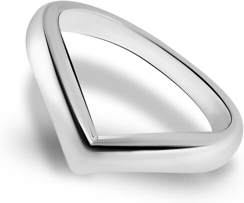 STONIQUE CREATIONS Sterling Silver Chevron Statement Promise Ring Size 5-9 in Saudi Arabia