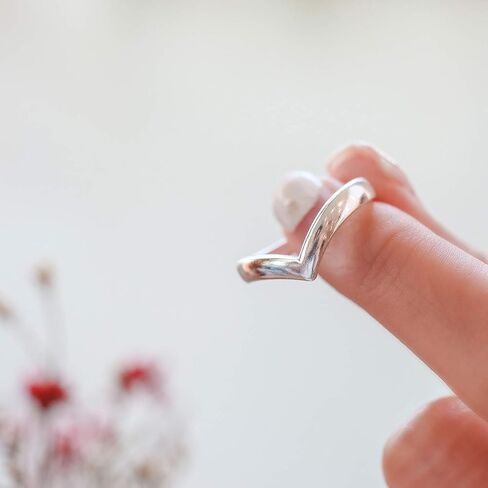STONIQUE CREATIONS Sterling Silver Chevron Statement Promise Ring Size 5-9 in Saudi Arabia