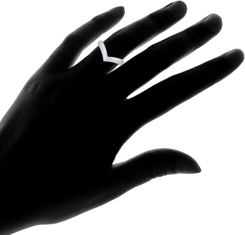 STONIQUE CREATIONS Sterling Silver Chevron Statement Promise Ring Size 5-9 in Saudi Arabia
