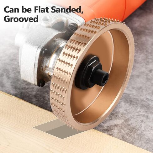 BAYTORY 6-Piece Wood Carving Disc with Universal Grinder Wrench Set, for 4" or 4-1/2" Angle Grinder Attachments with 5/8" Arbor, Grinding Shaping Sculpting Disc for Wood in Saudi Arabia