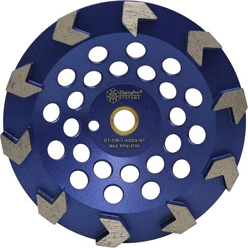 أنظمة DiamaPro DT-CW-7-ASEG-NT عجلة كأس طحن خرسانية غير ملولبة 7 بوصات 10 قطع للطحن والتحضير وإزالة الغراء/الجص/الطلاء in Kuwait