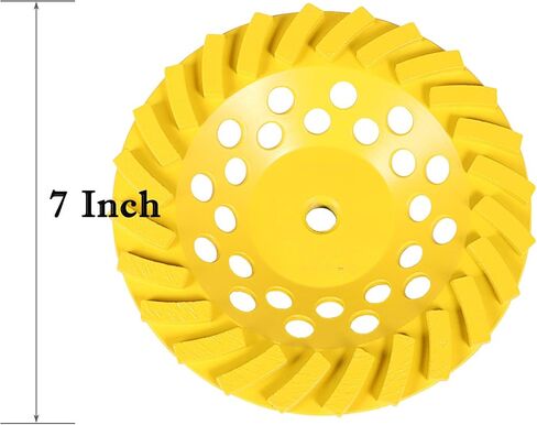 Timunr 7 Inch Diamond Cup Grinding Wheel, 24 Turbo Segments with 5/8-11 Inch Arbor Fit for Grinder Polishing and Cleaning Marble Masonry Concrete in Saudi Arabia