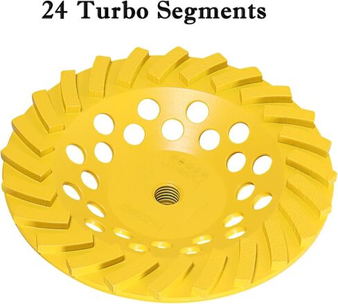 Timunr 7 Inch Diamond Cup Grinding Wheel, 24 Turbo Segments with 5/8-11 Inch Arbor Fit for Grinder Polishing and Cleaning Marble Masonry Concrete in Saudi Arabia