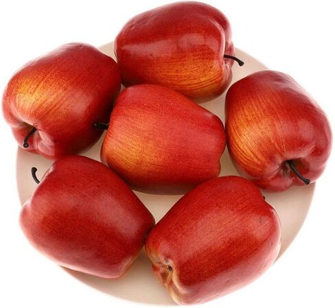 Gresorth 1pc Artificial Large Size Green Apple Fake Fruit Decoration for Home Kitchen Table Cabinet Party Christmas Display - 16 cm in Saudi Arabia