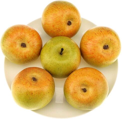 Gresorth 1pc Artificial Large Size Green Apple Fake Fruit Decoration for Home Kitchen Table Cabinet Party Christmas Display - 16 cm in Saudi Arabia