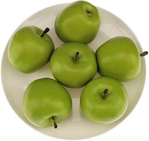 Gresorth 1pc Artificial Large Size Green Apple Fake Fruit Decoration for Home Kitchen Table Cabinet Party Christmas Display - 16 cm in Saudi Arabia