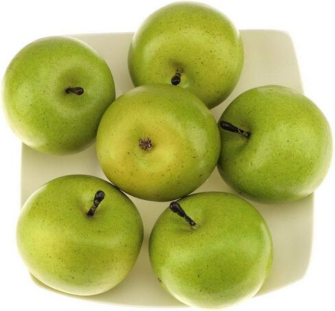 Gresorth 1pc Artificial Large Size Green Apple Fake Fruit Decoration for Home Kitchen Table Cabinet Party Christmas Display - 16 cm in Saudi Arabia