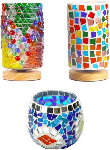 Mosaic Tiles Mixed Color Mosaic Glass Pieces Mosaic Tiles Glass for Home Decoration or DIY Crafts 200 g Triangle 0.6x0.6 inch - Blue Mix in Saudi Arabia