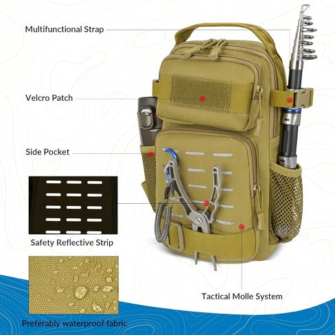 THKFISH 79 Pcs Fishing Tool Kit, Fishing Backpack with Tackle Boxes Fishing Pliers Kit Fishing Bait Lure Gear Kit Include Fish Hook Remover, Fishing Lures, Lip Gripper in Saudi Arabia