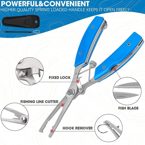 THKFISH 79 Pcs Fishing Tool Kit, Fishing Backpack with Tackle Boxes Fishing Pliers Kit Fishing Bait Lure Gear Kit Include Fish Hook Remover, Fishing Lures, Lip Gripper in Saudi Arabia