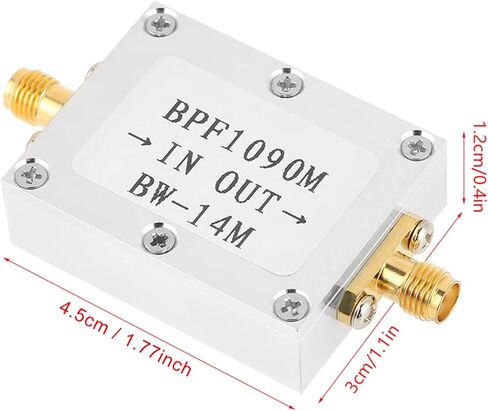 1090MHz Band Pass Filter, Saw Band Pass Filter 1 PCS 1090MHz ADS-B Aeronautical Bandwidth 14MHz SMA Interface Band-Pass Filter in Kuwait