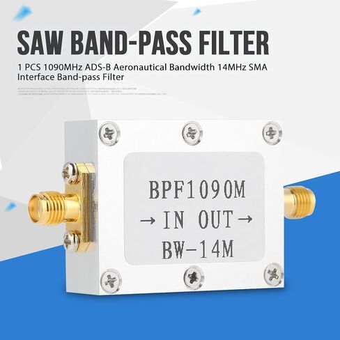 1090MHz Band Pass Filter, Saw Band Pass Filter 1 PCS 1090MHz ADS-B Aeronautical Bandwidth 14MHz SMA Interface Band-Pass Filter in Kuwait