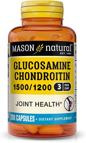 MASON NATURAL Glucosamine Chondroitin 1500/1200 with Vitamin C, Supports Joint Health for Normal Flexibility & Mobility*, 60 Capsules in Saudi Arabia