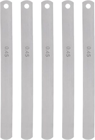 HARFINGTON 5pcs Mn Steel Feeler Gauge 0.45mm Thickness 150mm Length Metric Filler Thickness Gage Gap Measuring Tool Single Blade in Saudi Arabia