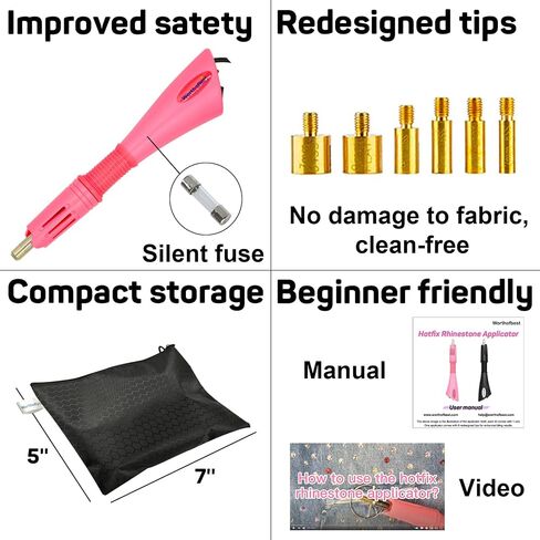 Generic Rhinestone Setter Kit: Bedazzle Your Wardrobe with Ease! Includes 5000 Rhinestones in 12 Colors and 3 Sizes in Saudi Arabia