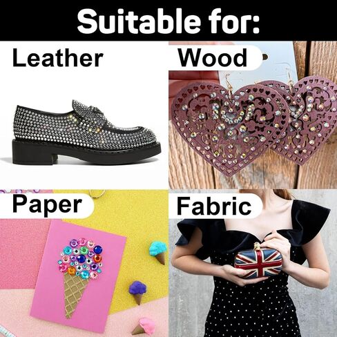 Generic Rhinestone Setter Kit: Bedazzle Your Wardrobe with Ease! Includes 5000 Rhinestones in 12 Colors and 3 Sizes in Saudi Arabia