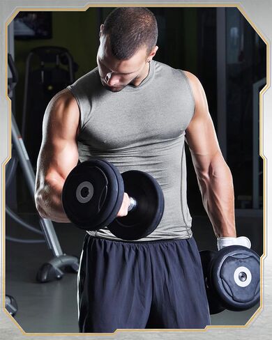 Bunnycool 6 Pack Men's Compression Tank Tops Sleeveless Shirt Dry Fit Sports Base Layer Athletic Running Gym Workout Shirts in Saudi Arabia
