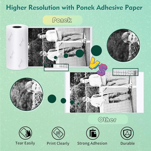 Mini Printer Paper, Compatible With M02/T02/M02S/M03/M03AS/M04S/ Sticky Note Printers, 50mm x 3.5m 3 Rolls Thermal Sticker Paper, Black Text on Light Pink/Blue/Purple, Stored for 10 Years in Kuwait