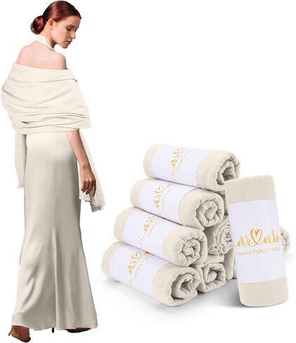 ShinyMatch 10 Pack Pashmina Shawls and Wraps bulk Womens Scarf Shawl Wrap for Wedding Evening Dresses Bridesmaid Guests Gift in Saudi Arabia