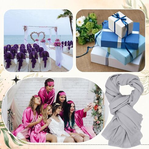 ShinyMatch 10 عبوات من شالات وأغطية الباشمينا وشاح نسائي كبير شال لف لفساتين السهرة الزفاف هدية الضيوف وصيفة العروس in Kuwait
