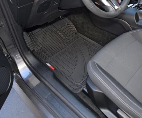 Motor Trend FlexTough™ Advanced Performance Car Floor Mats & Cargo Liner - 4pc HD Rubber Floor Mats & Trunk Mat for Car SUV Van Auto in Saudi Arabia
