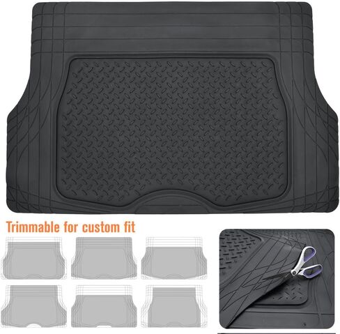 Motor Trend FlexTough™ Advanced Performance Car Floor Mats & Cargo Liner - 4pc HD Rubber Floor Mats & Trunk Mat for Car SUV Van Auto in Saudi Arabia