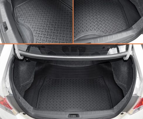 Motor Trend FlexTough™ Advanced Performance Car Floor Mats & Cargo Liner - 4pc HD Rubber Floor Mats & Trunk Mat for Car SUV Van Auto in Saudi Arabia