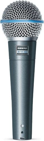 Shure Beta 58A Supercardioid Vocal Microphone & Pig Hog Black & White Woven Mic Cable, 20ft XLR - Bundle in Saudi Arabia