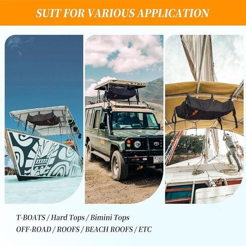 حقيبة تخزين سترة النجاة Bloomoak T-Top، مقاومة للماء من الدرجة البحرية 600D PFD، بدلة تخزين لسترات نجاة من النوع 2، تناسب معظم قوارب T-Top، قمم Bimini وقمم عائمة (سترات النجاة غير متضمنة) in Kuwait