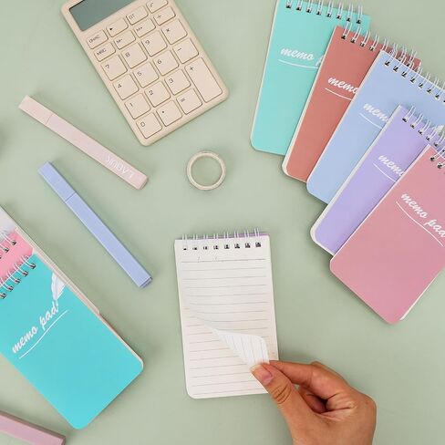 EOOUT 18 Pack Small Spiral Notebooks, 3x5 Mini Notepads Pocket Notebook, Memo Pads with Lined Pages, 9 Candy Colors, 55 Sheets Per Notebook for Home, Office, School and Gifts in Saudi Arabia