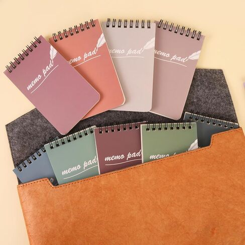 EOOUT 18 Pack Small Spiral Notebooks, 3x5 Mini Notepads Pocket Notebook, Memo Pads with Lined Pages, 9 Candy Colors, 55 Sheets Per Notebook for Home, Office, School and Gifts in Saudi Arabia