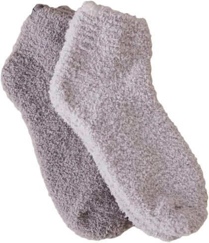 Barefoot Dreams CozyChic 2 Pack Crew Sock set, Crew Socks, Plush Socks, Loungewear, Warm Toes, Fuzzy Socks-Set of 2 in Saudi Arabia