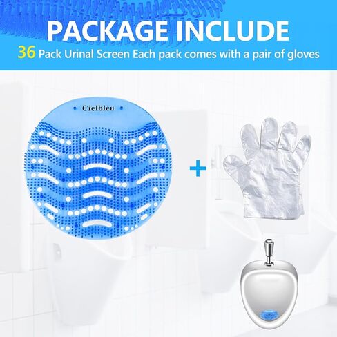 24 Packs Urinal Screens Deodorizer, Urinal Cake Anti-Splash&Odor Freshener – Ideal for Schools, Bathrooms, Restrooms, Office (24PACK) (24 Pack) in Saudi Arabia