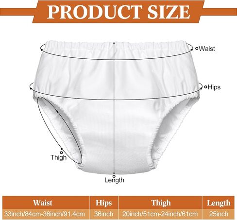 Amylove Swim Diaper Cover for Adult Reusable Diaper for Pool Washable Leak Resistant Waterproof Adult Pull on Cover Pants(Black,1 Piece) in Saudi Arabia
