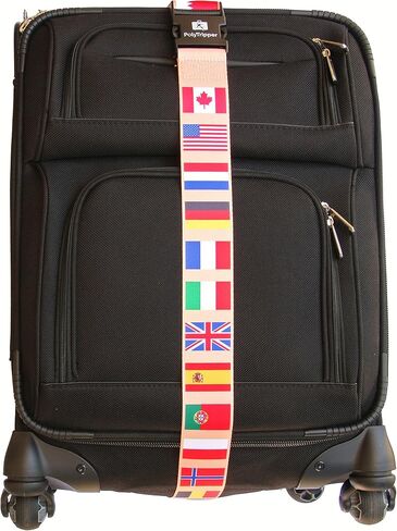 Luggage Strap - Original Premium Designs - Recognize Your Suitcase (LS-Brown-Dogs) in Saudi Arabia