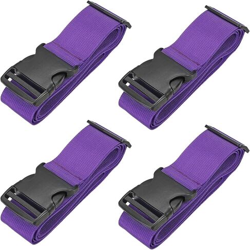 uxcell 2" x 6.5' Luggage Strap Polyester Adjustable Suitcase Belt for Travel Packing Bag Closure Identify, Dark Blue 4pcs in Saudi Arabia