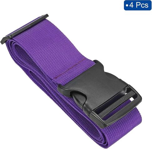 uxcell 2" x 6.5' Luggage Strap Polyester Adjustable Suitcase Belt for Travel Packing Bag Closure Identify, Dark Blue 4pcs in Saudi Arabia